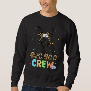 Boo Boo Crew Bunny Nurse Life Easter Leopard Glass Sweatshirt
