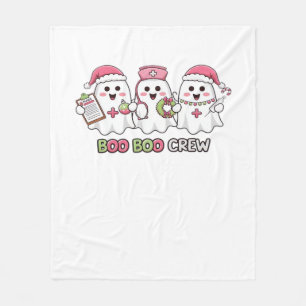 Boo Boo Crew Christmas, Ghost Nurse Oversized T-Sh Fleece Blanket