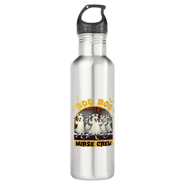 BOO BOO CREW CLASSIC NURSE HALLOWEEN T-SHIRT Overs 710 Ml Water Bottle (Front)