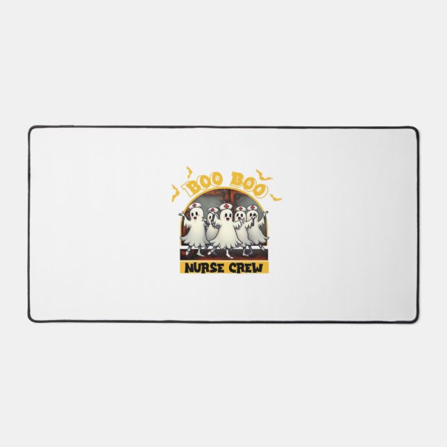 BOO BOO CREW CLASSIC NURSE HALLOWEEN T-SHIRT Overs Desk Mat (Front)