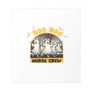 BOO BOO CREW CLASSIC NURSE HALLOWEEN T-SHIRT Overs Notepad