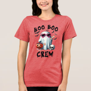 Boo Boo Crew Cute Ghost Halloween Tri-Blend Shirt