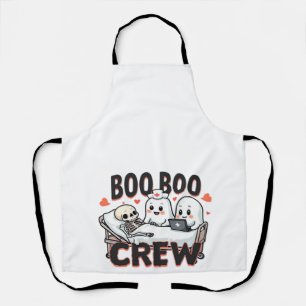 Boo Boo Crew Cute Halloween Nurse Ghosts Essential Apron