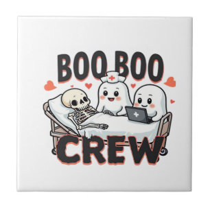 Boo Boo Crew Cute Halloween Nurse Ghosts Essential Ceramic Tile