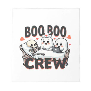 Boo Boo Crew Cute Halloween Nurse Ghosts Essential Notepad
