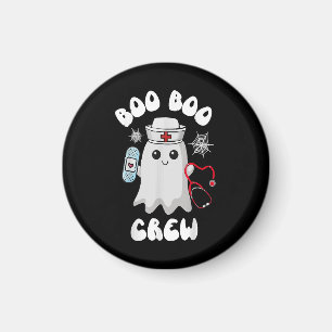 Boo Boo Crew Cute Nurse Ghost Funny Halloween Magnet