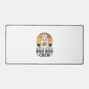 Boo Boo Crew Cute Nurse Ghost Halloween Shirt Desi Desk Mat