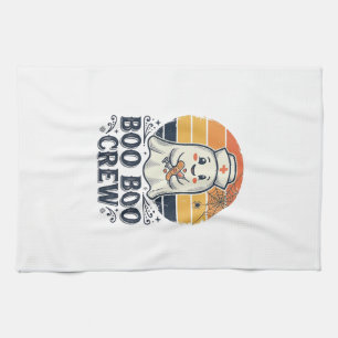Boo Boo Crew Cute Nurse Ghost Halloween Shirt Desi Tea Towel
