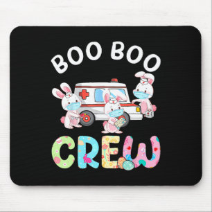 Boo Boo Crew Fun Bunny Ems Emt Paramedic Nurse Eas Mouse Pad