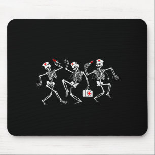 Boo Boo Crew Funny Dancing Skeleton Nurse Squad Ha Mouse Pad