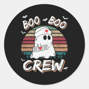 Boo Boo Crew Funny Ghost Ems Emt Paramedic Nurse H Classic Round Sticker