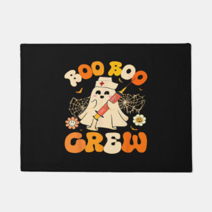 Boo Boo Crew Funny Ghost For Nurse, Retro Hallowee Doormat