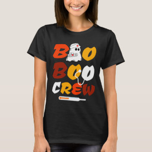 Boo Boo Crew Funny Groovy Nurse Ghost Halloween T-Shirt