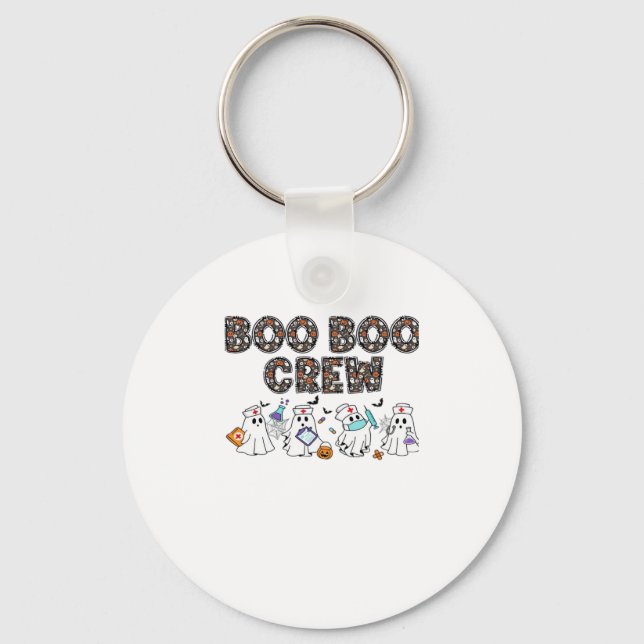 Boo Boo Crew � Funny Halloween Nurse Ghosts Medica Key Ring (Front)