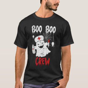 Boo Boo Crew Funny Nurse Halloween Ghost Costume T-Shirt
