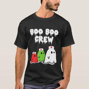 Boo Boo Crew Funny Nurse Halloween Hospital Ghost T-Shirt
