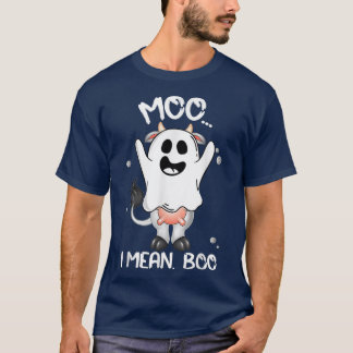 Boo Boo Crew Ghost Cow Moo I Mean Boo Farmer Cute  T-Shirt