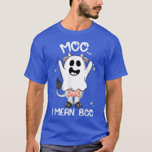 Boo Boo Crew Ghost Cow Moo I Mean Boo Farmer Cute T-Shirt