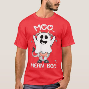 Boo Boo Crew Ghost Cow Moo I Mean Boo Farmer Cute T-Shirt