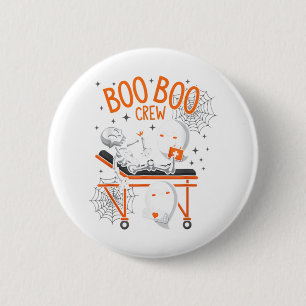 Boo Boo Crew Ghost Doctor Paramedic EMT Nurse Hall 6 Cm Round Badge