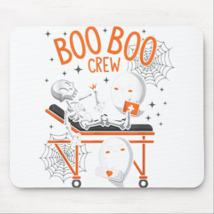 Boo Boo Crew Ghost Doctor Paramedic Nurse Hall Mouse Pad
