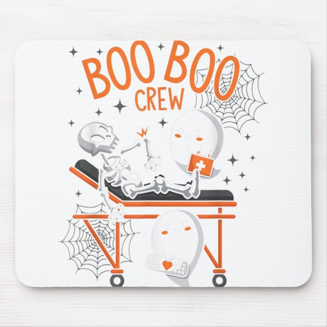 Boo Boo Crew Ghost Doctor Paramedic Nurse Hall Mouse Pad (Front)