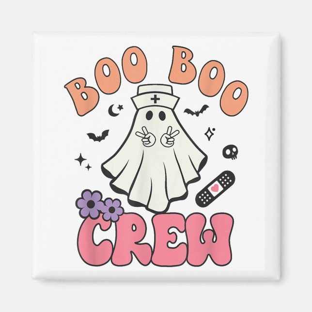 Boo Boo Crew Ghost Doctor Paramedic Nurse Hallowee Magnet (Front)