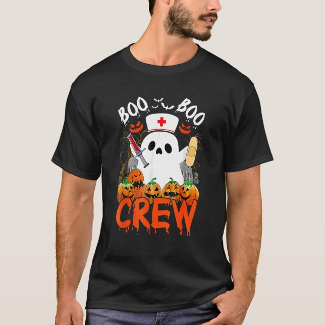Boo Boo Crew  Ghost EMS EMT Paramedic Nurse Hallow T-Shirt (Front)