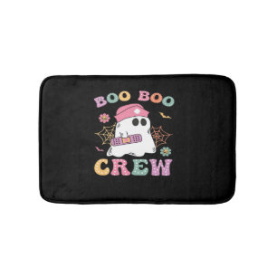 Boo Boo Crew Ghost Nurse Classic T-Shirt Bath Mat