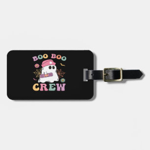 Boo Boo Crew Ghost Nurse Classic T-Shirt Luggage Tag