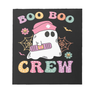 Boo Boo Crew Ghost Nurse Classic T-Shirt Notepad