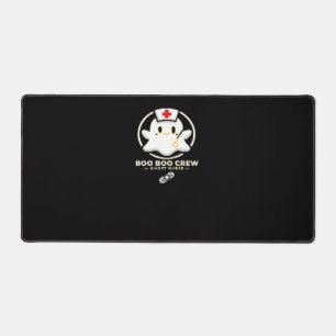 Boo Boo Crew Ghost Nurse - Cute and Spooky Hallowe Desk Mat