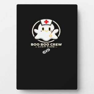 Boo Boo Crew Ghost Nurse - Cute and Spooky Hallowe Plaque