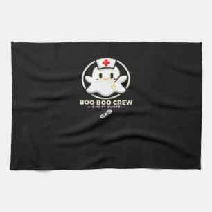 Boo Boo Crew Ghost Nurse - Cute and Spooky Hallowe Tea Towel