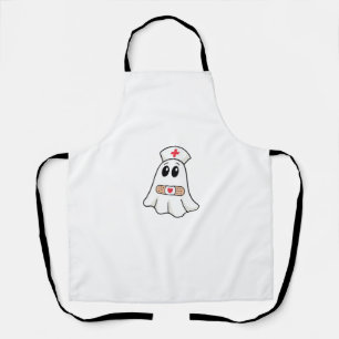 BOO BOO CREW Ghost Nurse Funny Halloween Essential Apron