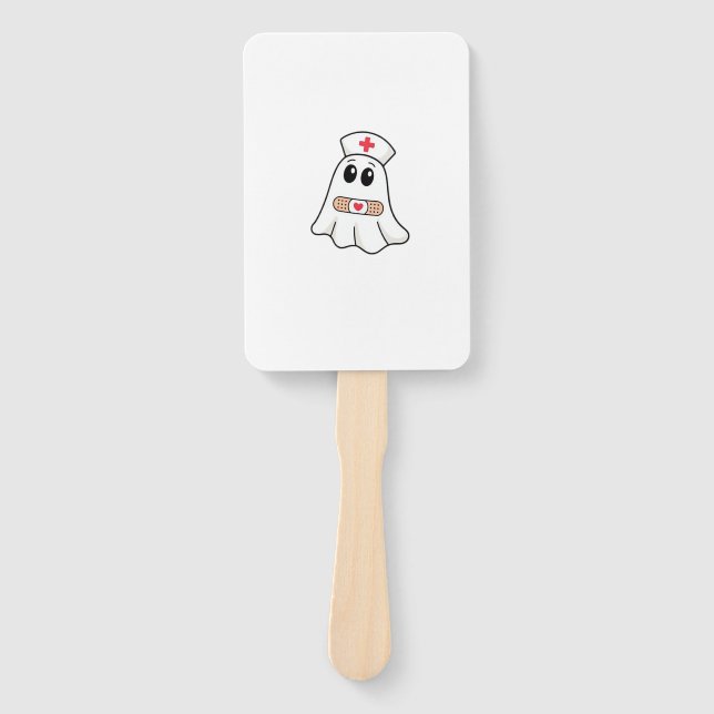 BOO BOO CREW Ghost Nurse Funny Halloween Essential Hand Fan (Front)