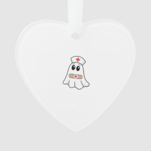 BOO BOO CREW Ghost Nurse Funny Halloween Essential Ornament