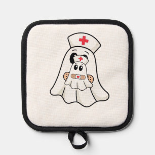 BOO BOO CREW Ghost Nurse Funny Halloween Essential Pot Holder