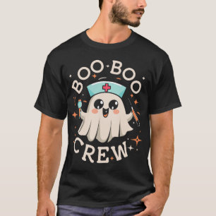 Boo Boo Crew Ghost Nurse Halloween Funny T-Shirt