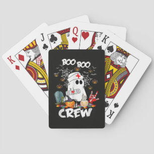 Boo Boo Crew Ghost Nurse Halloween Spooky Playing Cards