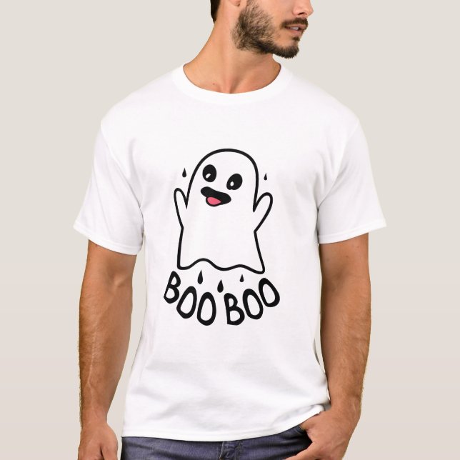 Boo Boo Crew Ghost Nurse Hauntingly Halloween T-Shirt (Front)