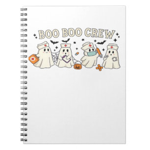 Boo Boo Crew Ghost Nurse Oversized T-Shirt Notebook