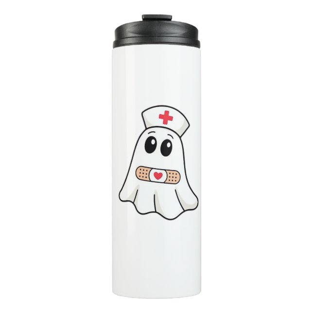 Boo Boo Crew Ghost Nurse Oversized T-Shirt Thermal Tumbler (Front)