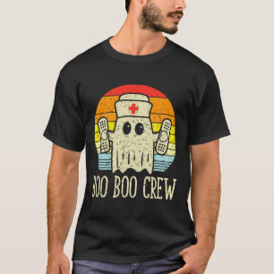 Boo Boo Crew Ghost Nurse Retro Halloween 2020 Nurs T-Shirt