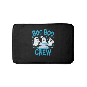 Boo Boo Crew Ghost Paramedic Nurse Halloween Essen Bath Mat