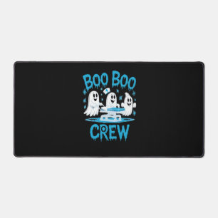 Boo Boo Crew Ghost Paramedic Nurse Halloween Essen Desk Mat