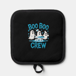 Boo Boo Crew Ghost Paramedic Nurse Halloween Essen Pot Holder