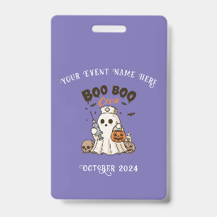 Boo Boo Crew Halloween Badge for Nurses ID Badge