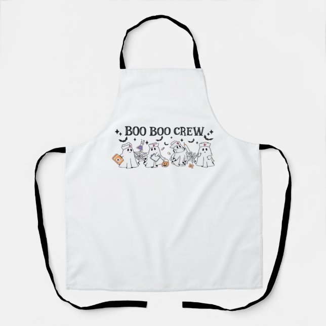 boo Boo Crew Halloween Classic T-Shirt Apron (Front)