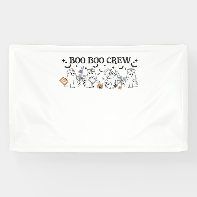 boo Boo Crew Halloween Classic T-Shirt Banner (Horizontal)